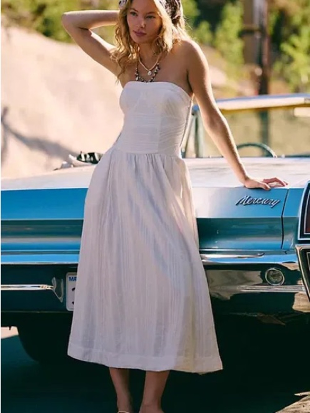 Free People Marbella Strapless Midi Dress